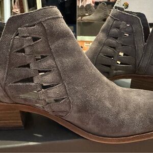 Vince Camuto Gray Suede Ankle Booties